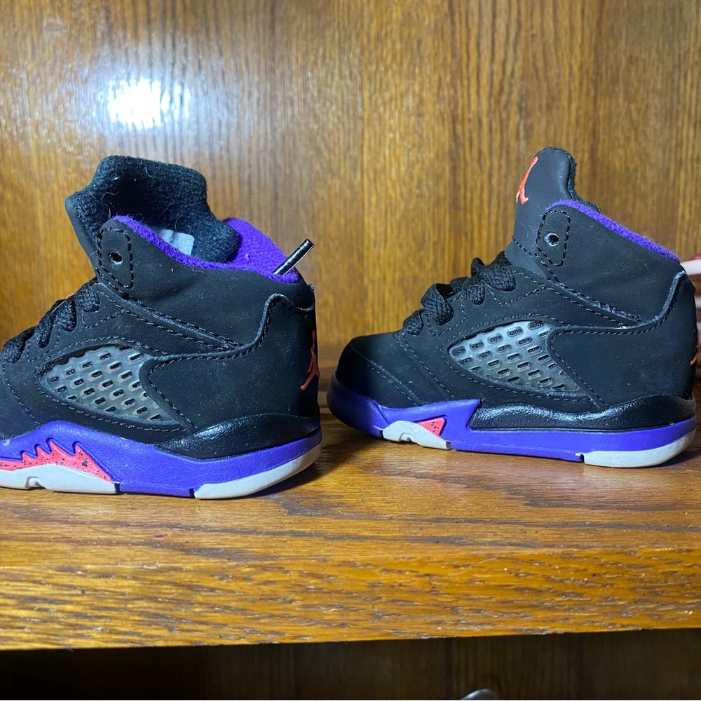 Kids Black and Purple Sneakers